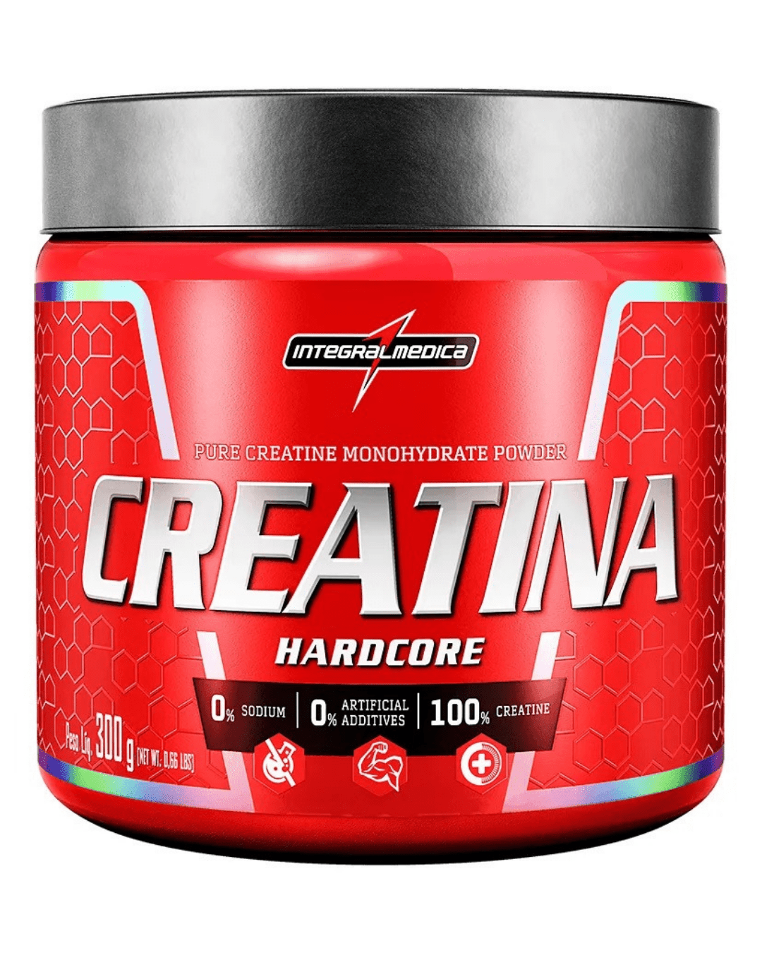 Creatina 100% Pura 300g Hardcore - Evolua Fit Hub